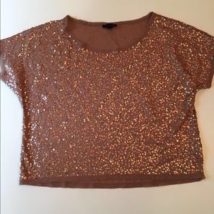 H&M Rose‎ Gold Sequined top⭐
